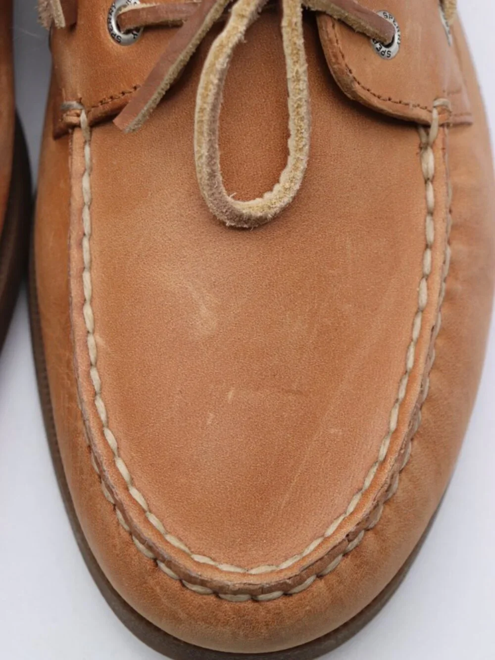 Sperry Boat Shoes Men's Size 13 XW Brown Leather 2 Eye Casual Shoes Lace Up